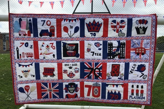 The Gossops Green Primary Jubilee quilt