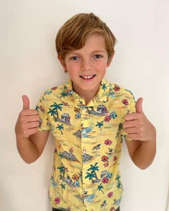 Sam Callaghan (11) who is profoundly deaf and celebrating International Cochlear Implant Day with charity Auditory Verbal UK which supported him to listen and speak