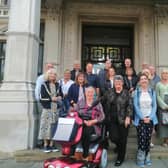 Save Eastbourne Bandstand Group outside the town hall before Wednesday's meeting