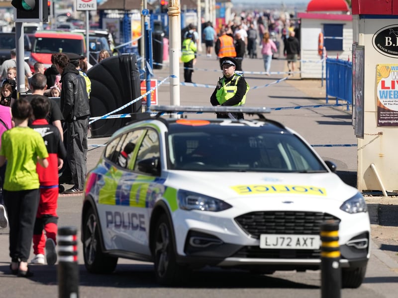 Police at the scene in Bognor Regis. Picture: Sussex News and Pictures