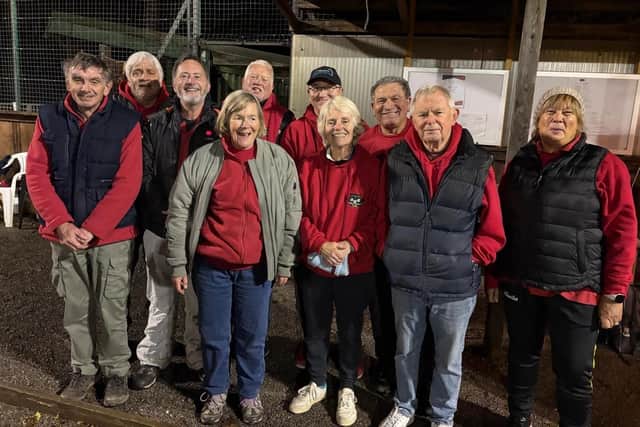 The Arundel Pétanque Club nine-a-side champions, the Aardvarks team