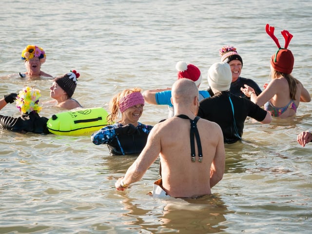 Littlehampton RNLI Lifeboat Station held its first December Dip on Saturday, December 10, 2022, to raise vital funds for the lifesaving work of its volunteer crew