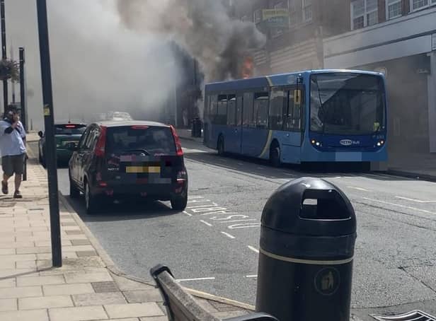 West Sussex Fire & Rescue Service said they were called to a bus fire in East Grinstead at 2.15pm on Thursday, August 4. Pictures by Annie Lyons