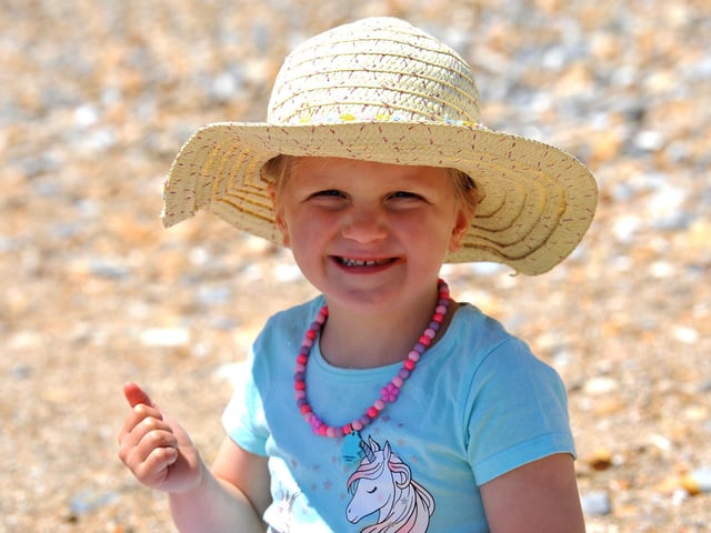 Enjoying the heatwave on Worthing beach. Pic S Robards SR2206152