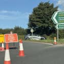 A burst water main forced the closure of A280 Long Furlong, on Friday (October 2), between the Clapham junction and the Findon roundabout. Photo: Eddie Mitchell