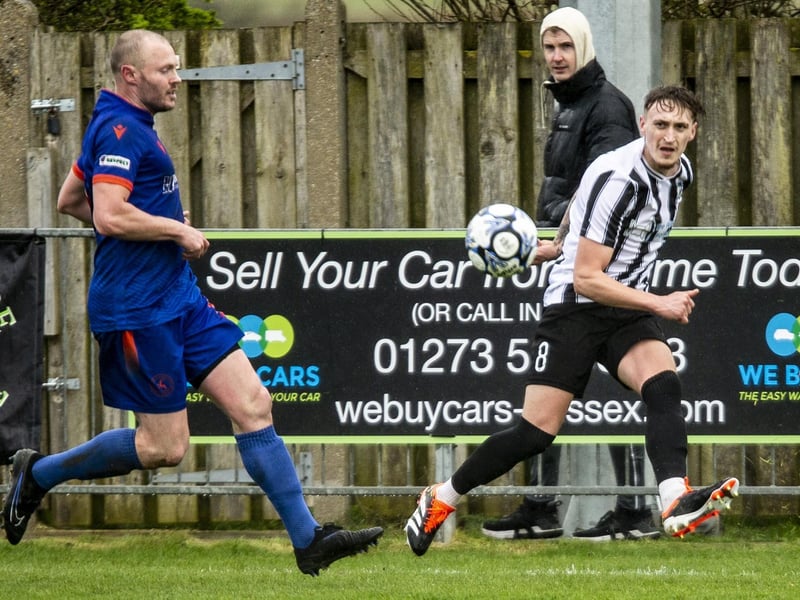 Action from Peacehaven and Telsombe's win over Midhurst and Easebourne in the SCFL premier