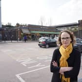 Alison outside Haywards Heath train station
