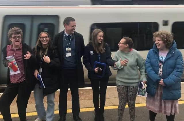 Five young Mid-Sussex people with learning difficulties have enjoyed a ‘Try a Train’ trip with Southern, boosting their knowledge and confidence to use train services independently. Picture: GTR