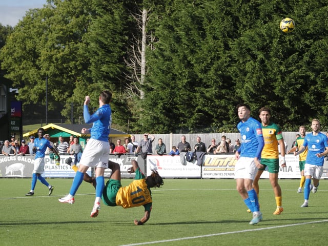 Action from Horsham's entertaining Isthmian Premier stalemate with Billericay Town