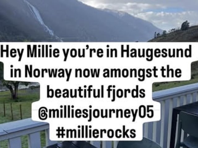 Millie Rocks have travelled thousands of miles, with one reaching Haugesund in Norway