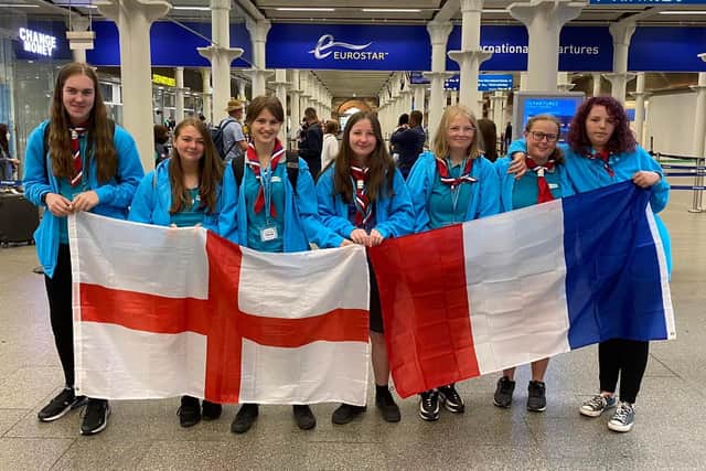 Worthing Cissbury Division Rangers all set for the Eurostar at St Pancras