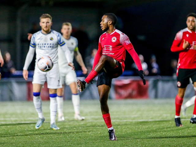 Action from Eastbourne Borough's 2-1 Boxing Day win at Havant and Waterlooville in National League South