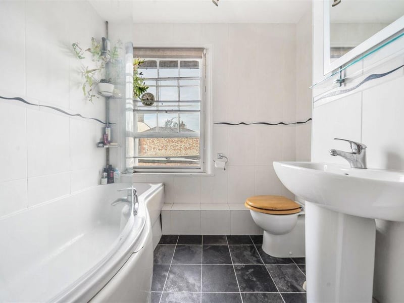 One of the two bathrooms.
