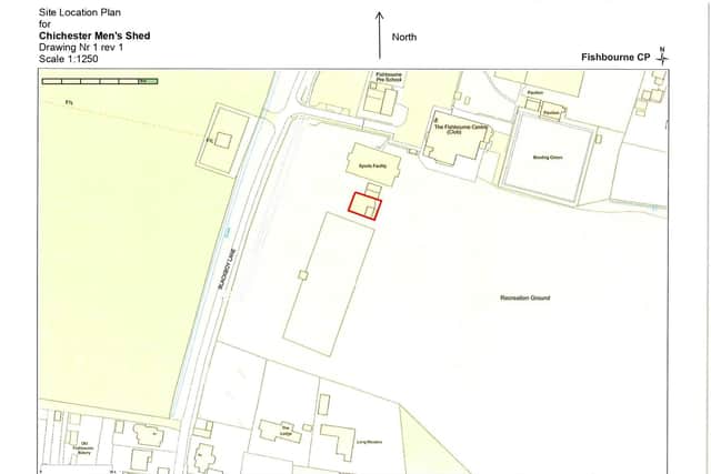 Plans for the new men's shed. Photo: Chichester District Council