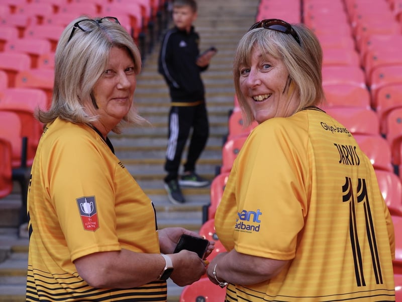 Littlehampton Town fans and players at Wembley for the FA Vase final