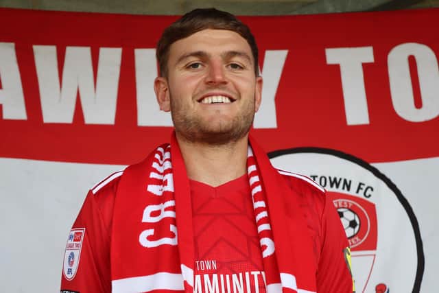 Laurence Maguire had an impressive debut for Crawley Town. Picture: CTFC