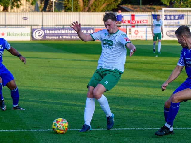 Action from AFC Totton v Bognor Regis Town, July 2023
