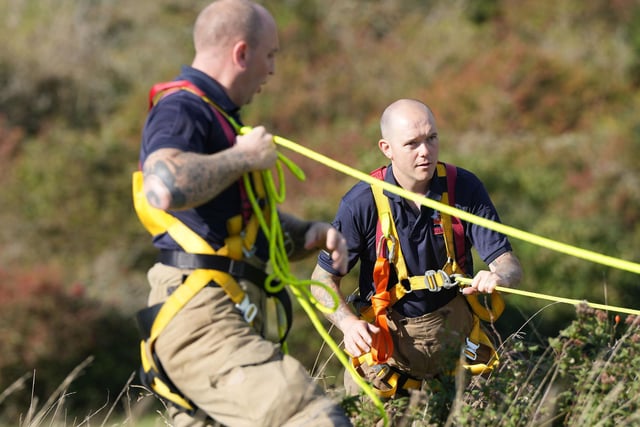 The rescue at Devil's Dyke. Photo: Eddie Mitchell