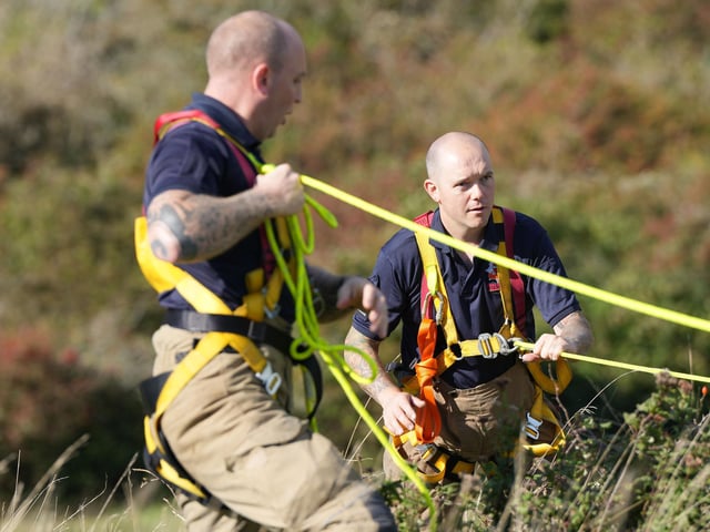 The rescue at Devil's Dyke. Photo: Eddie Mitchell