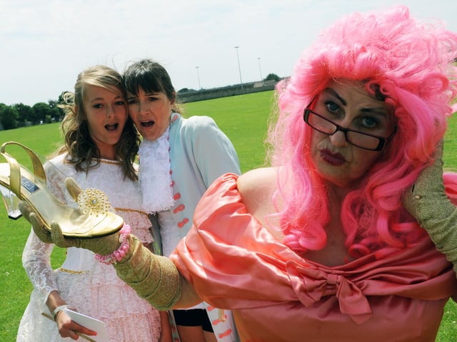 Marcene Tincknell from Lancing Repertory Players as Cinderella at Lancing Carnival in June 2010