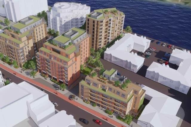 Aerial CGI of proposed Shoreham development