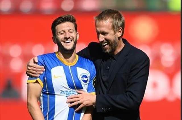 Brighton and Hove Albion midfielder Adam Lallana worked well with Graham Potter before his move to Chelsea