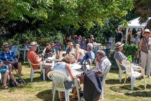 Residents emerged from all over the village to make the most of the sunshine. Photo: Tony Lord