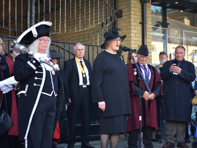 Hastings' Proclamation: The Mayor of Hastings, Cllr James Bacon, read the local Proclamation of the new King at 3pm on Sunday 11 September in Queens Square.
