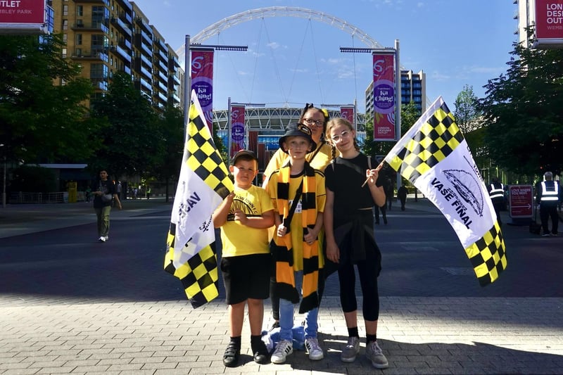 Littlehampton Town fans and players at Wembley for the FA Vase final