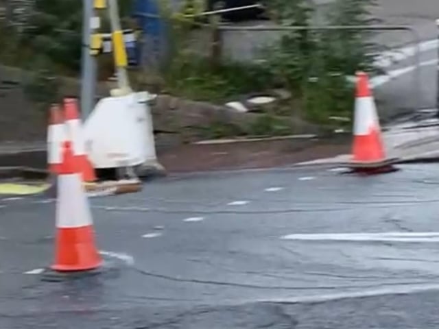 Water mains burst