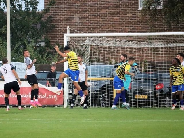 Pagham v Haywards Heath Town in the SCFL premier
