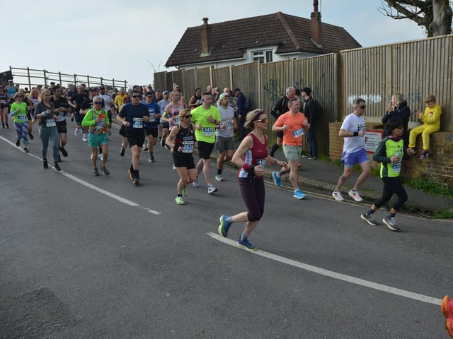 Action in the 2026 Hastings Half Marathon