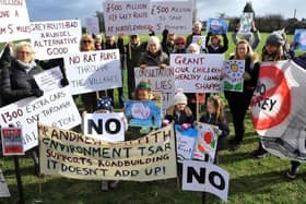 A number of peaceful protests have been held as campaigners voice their concerns over safety and the environmental impact. Photo: Steve Robards