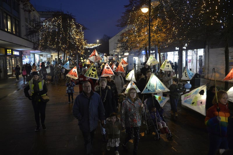 CHIME Parade and Christmas Tree Lights in Crawley, UK (Photo by Jon Rigby)