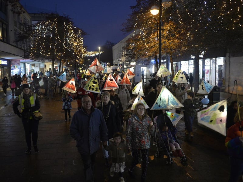 CHIME Parade and Christmas Tree Lights in Crawley, UK (Photo by Jon Rigby)
