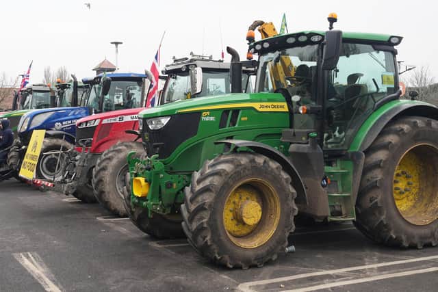Farmers protest against the inheritance tax in Worthing. Picture by Eddie Mitchell