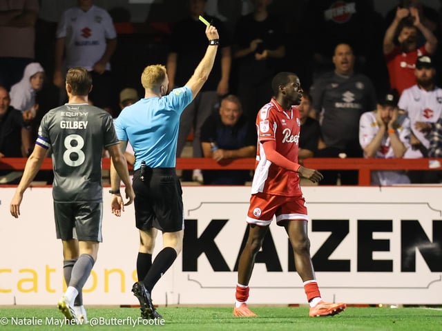 Crawley Town drew 1-1 with MK Dons at the Broadfield Stadium - here are fans, actions and goal celebrations