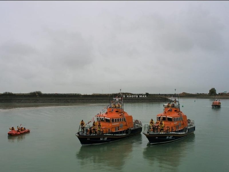 Residents brave the rain to welcome Eastbourne RNLI's new lifeboat
