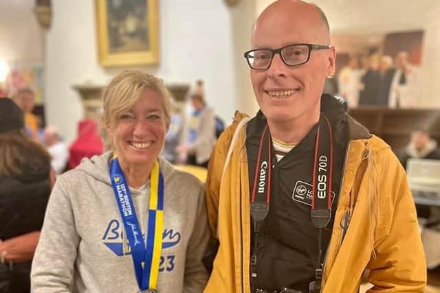 BHR's Annette and John at the Boston Marathon
