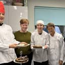 The JubyLee Bakes Dream Team was delighted to welcome Gary Shipton, High Sheriff of West Sussex, and Vicky Booth, CEO of Sussex Community Foundation, to their kitchen in Thakeham. Pictured with them are Ellen Tomlinson, General Manager, and bakers Kate and Simon. Photo: contributed