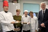 The JubyLee Bakes Dream Team was delighted to welcome Gary Shipton, High Sheriff of West Sussex, and Vicky Booth, CEO of Sussex Community Foundation, to their kitchen in Thakeham. Pictured with them are Ellen Tomlinson, General Manager, and bakers Kate and Simon. Photo: contributed