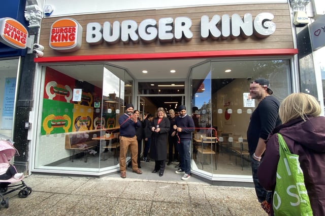 Deputy mayor Candy Vaughan opening Burger King in Terminus Road, Eastbourne
