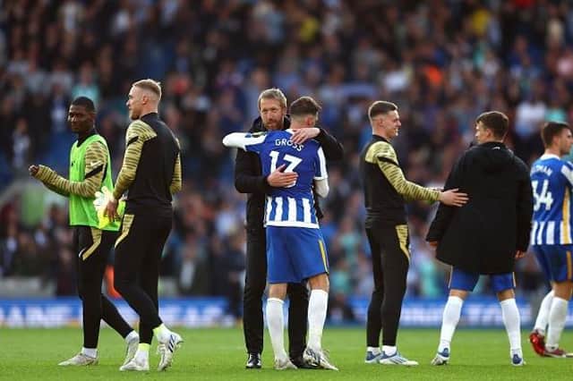 Brighton and Hove Albion midfielder Pascal Gross has been a key man for head coach Graham Potter in the Premier League