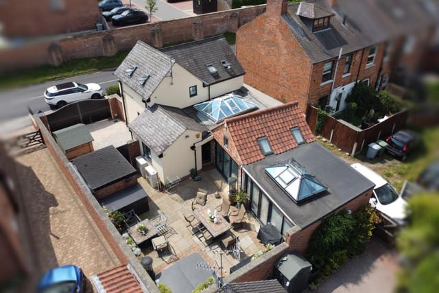 A final aerial view of the Lower Kirklington Road plot, which would be a fantastic lifestyle purchase for a professional couple, say estate agents Hortons.