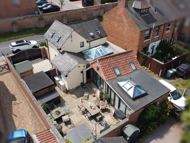 A final aerial view of the Lower Kirklington Road plot, which would be a fantastic lifestyle purchase for a professional couple, say estate agents Hortons.