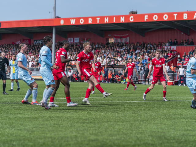 Worthing beat Ebbsfleet to clinch the National League South title