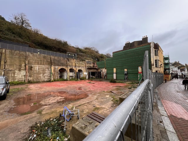 The site of the former amusement arcade in George Street, Hastings. Picture taken on October 27, 2026