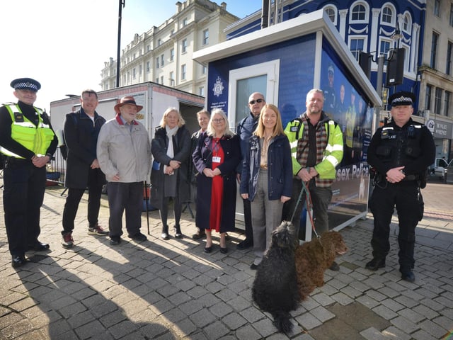 Launch of Sussex Police's Engagement Hub in Hastings town centre on March 6 2024.