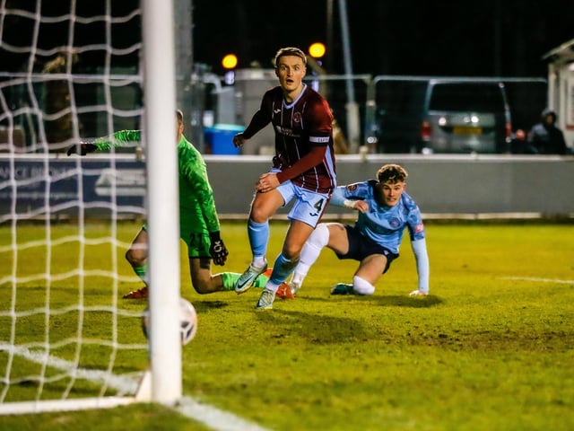 Action from Eastbourne Borough's 2-1 win at Taunton Town in National League South