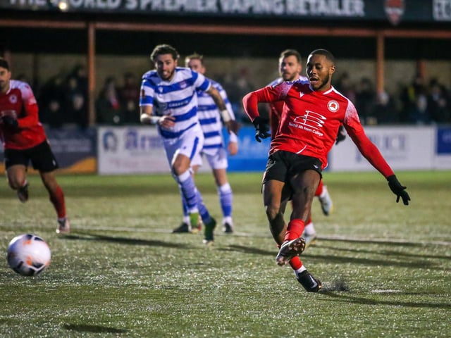 Action from Eastbourne Borough's draw at home to Oxford City in National League South